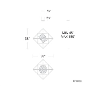 Heracles 28'' LED Pendant, Black