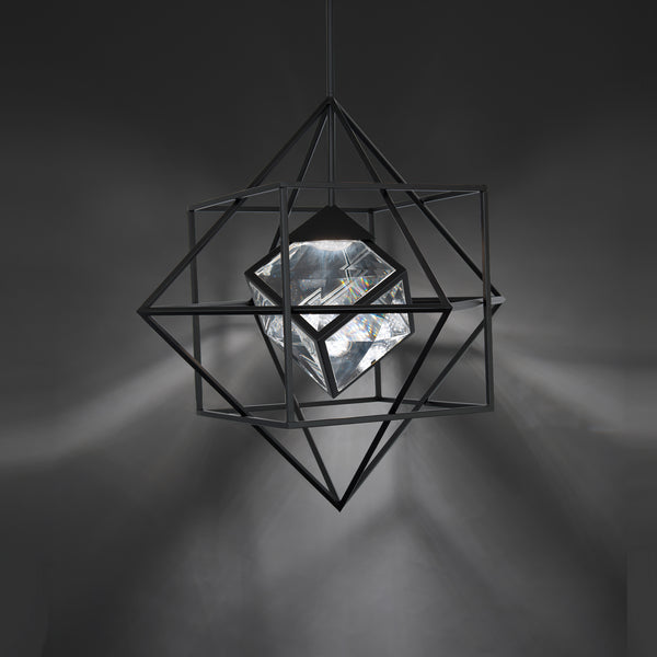 Heracles 28'' LED Pendant, Black