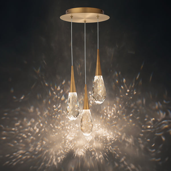 Hibiscus 12'' LED Pendant, Polished Nickel