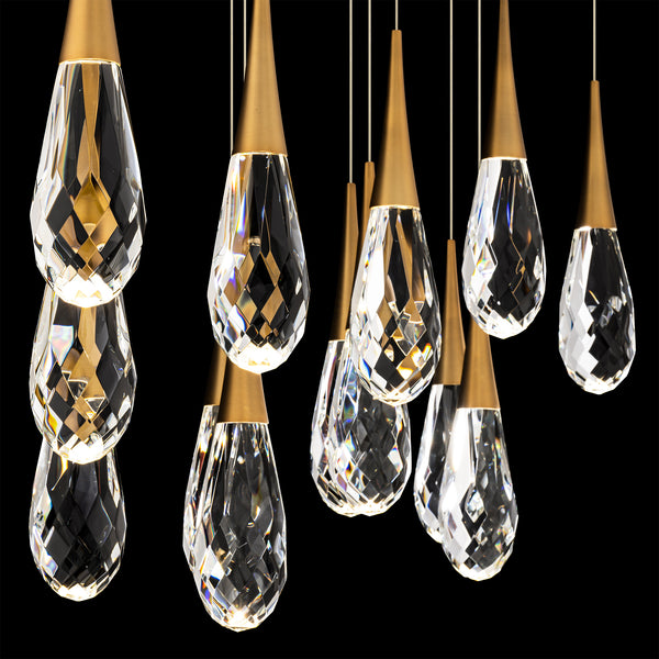 Hibiscus 17'' LED Pendant, Polished Nickel