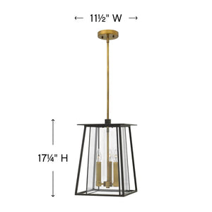 Warren 12" Three Led Exterior, Buckeye Bronze