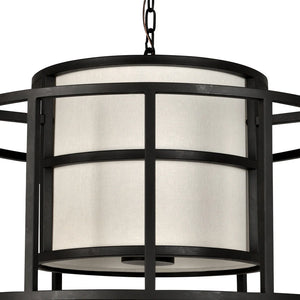 Hulcroft 25'' Five Light Chandelier, Matte Black