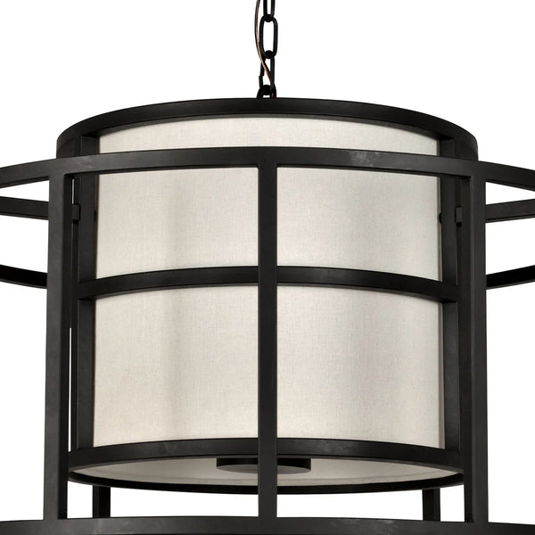 Hulcroft 25'' Five Light Chandelier, Matte Black