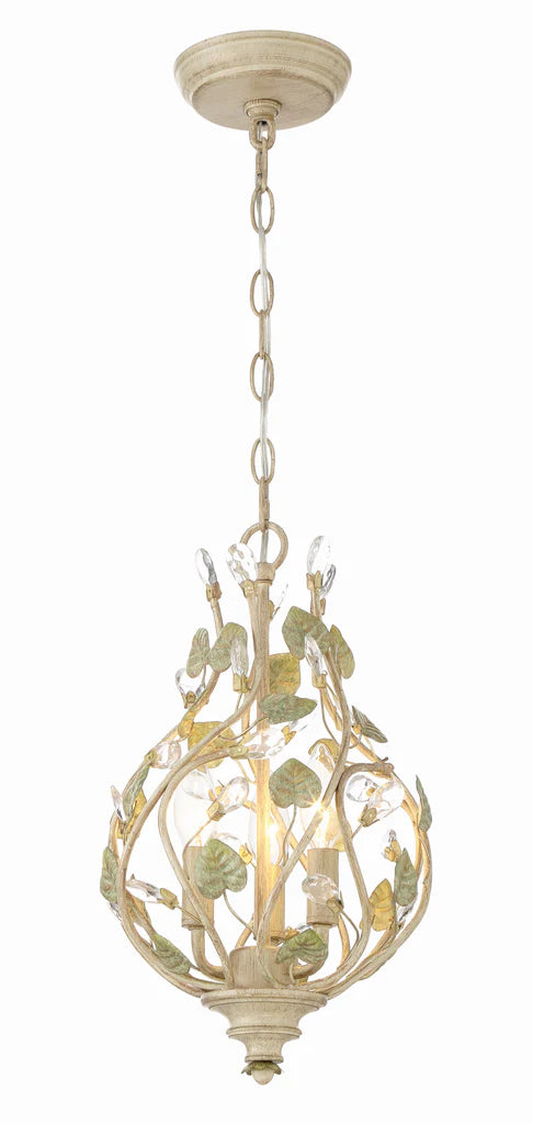 Ivy 9'' Three Light Mini Chandelier, Champagne