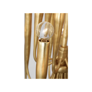 Acadia 30" Thirty Light Medium Chandelier, Antique Gold Leaf