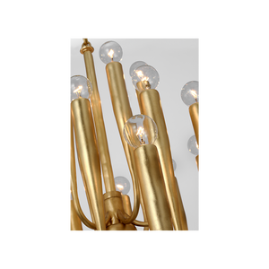 Acadia 30" Thirty Light Medium Chandelier, Antique Gold Leaf