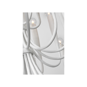 Acadia 30" Thirty Light Medium Chandelier, Plaster White