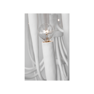 Acadia 30" Thirty Light Medium Chandelier, Plaster White