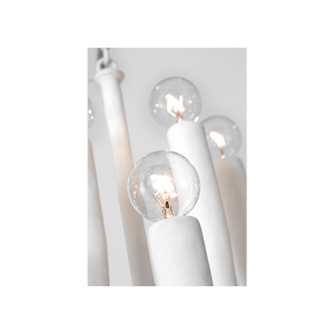 Acadia 30" Thirty Light Medium Chandelier, Plaster White