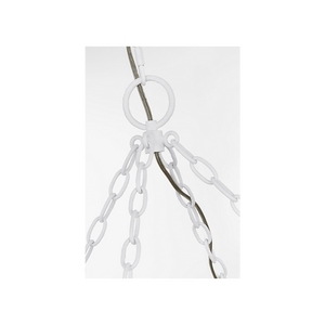 Talia 54" Twelve Light Ring Chandelier, Plaster White / Clear Swirled Glass