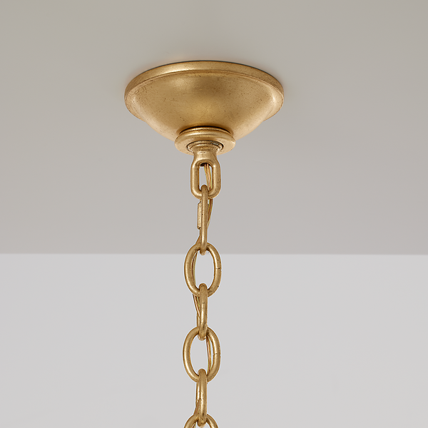 Talia 33" Eight Lights Large Chandelier, Gild / Clear Swirled Glass