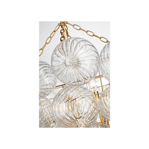Talia 38" Twelve Light Grande Chandelier, Gild