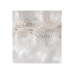 Talia 51" Eight Light Medium Linear Chandelier, Burnished Silver Leaf