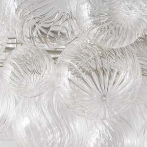 Talia 51" Eight Light Medium Linear Chandelier, Burnished Silver Leaf