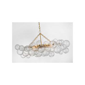 Talia 51" Eight Light Medium Linear Chandelier, Gild