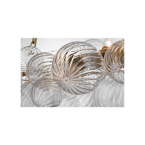Talia 51" Eight Light Medium Linear Chandelier, Gild