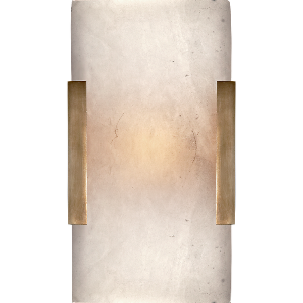 Covet 5" One Light Wide Clip Bath Sconce, Antique-Burnished Brass