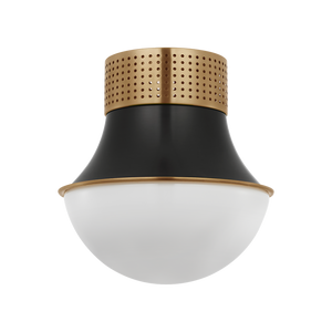 Precision 9" Flush Mount, Antique-Burnished Brass and Bronze