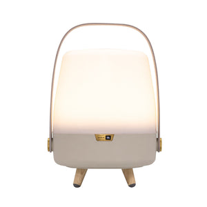 Lite Up Play Mini 8" Cordless Rechargeable Indoor/Outdoor Speaker Lamp, Sand - Natural Beige