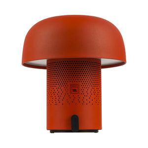Sensa Play 8" Cordless Rechargeable Indoor/Outdoor Speaker Lamp, Red/Orange