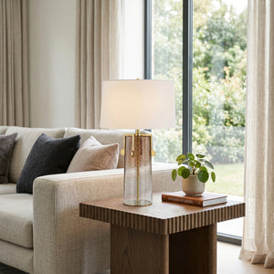 Eliana 18" One Light Table Lamp, Aged Brass