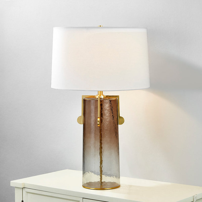 Eliana 18" One Light Table Lamp, Aged Brass