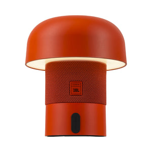 Sensa Play Mini 6" Cordless Rechargeable Indoor/Outdoor Speaker Lamp, Red/Orange