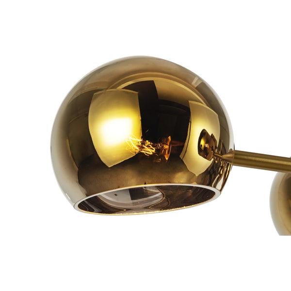 Wimberly 48" Eight-Light Linear Pendant, Brushed Gold/Copper Glass