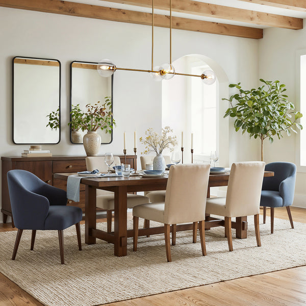 Venus 48" Four-Light Linear Pendant, Aged Gold/Clear Glass