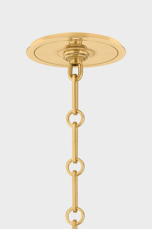 Auran 43" Five Lights Chandelier, Aged Brass / Distressed Bronze