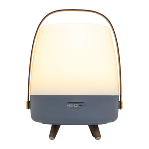 Lite Up Play 11" Cordless Rechargeable Indoor/Outdoor Speaker Lamp, Ocean - Blue