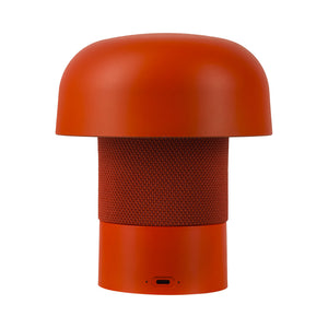 Sensa Play Mini 6" Cordless Rechargeable Indoor/Outdoor Speaker Lamp, Red/Orange