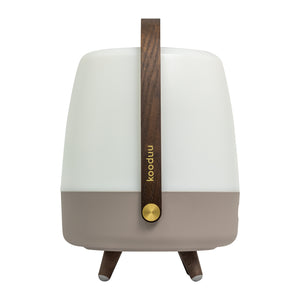 Lite Up Play 11" Cordless Rechargeable Indoor/Outdoor Speaker Lamp, Earth - Light Brown/Taupe