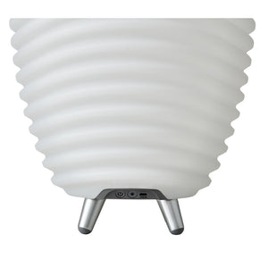 Synergy 13" Cordless Rechargeable Indoor/Outdoor Speaker Lamp, White