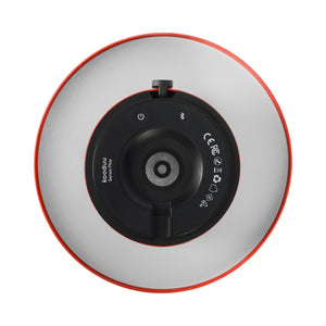 Sensa Play 8" Cordless Rechargeable Indoor/Outdoor Speaker Lamp, Red/Orange