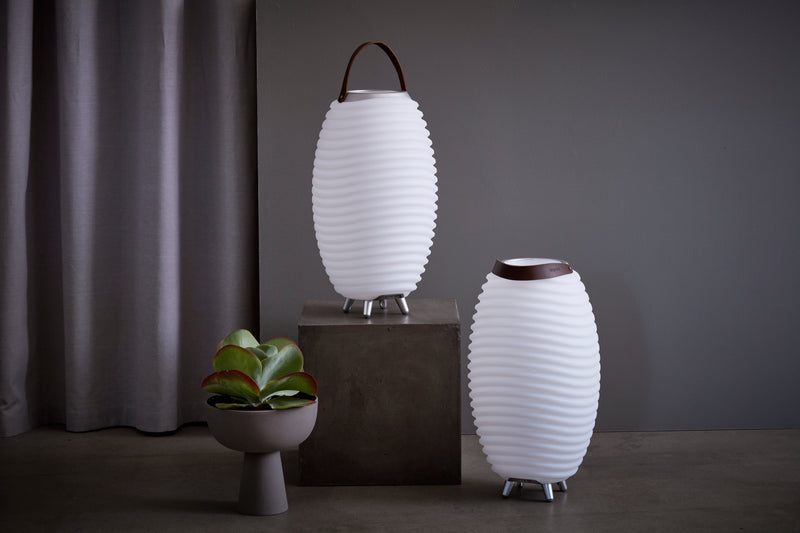 Synergy 13" Cordless Rechargeable Indoor/Outdoor Speaker Lamp, White