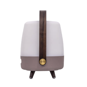 Lite Up Play Mini 8" Cordless Rechargeable Indoor/Outdoor Speaker Lamp, Earth - Light Brown/Taupe