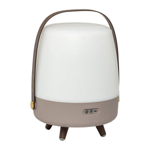 Lite Up Play 11" Cordless Rechargeable Indoor/Outdoor Speaker Lamp, Earth - Light Brown/Taupe