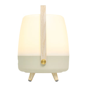 Lite Up Play 11" Cordless Rechargeable Indoor/Outdoor Speaker Lamp, Sand - Natural Beige