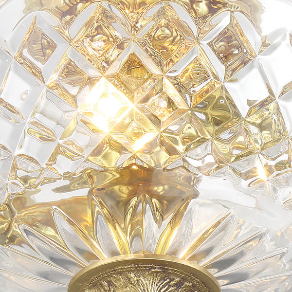 Gild 12'' Two Light Semi Flush Mount, Olde Brass