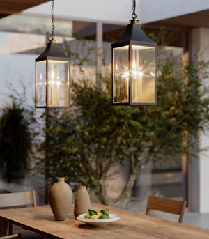 Holton 9" Three Light Exterior, Dark Matte Black