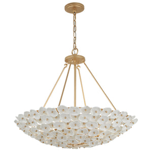 Lynor 28" Six Light Pendant, Legacy Brass