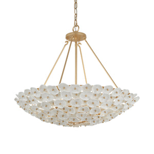 Lynor 28" Six Light Pendant, Legacy Brass