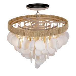 Aurex 17" Four Light Semi Flush, Autumn White