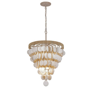 Aurex 20" Eight Light Pendant, Autumn White