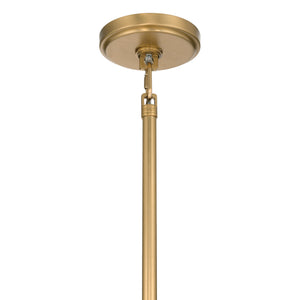 Belrose 33" Twenty One Light Pendant, Legacy Brass with White and Clear