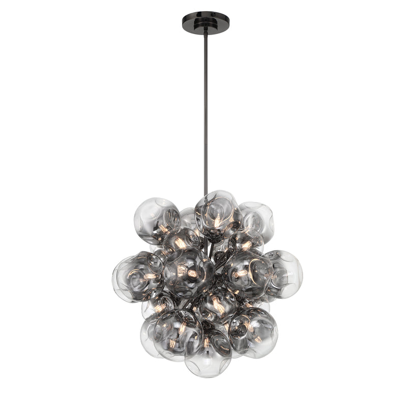 Nivara 32" Twenty Five Lights Pendant, Gun Metal