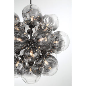 Nivara 32" Twenty Five Lights Pendant, Gun Metal