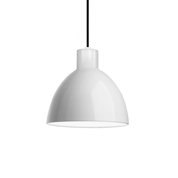 Lunara 9" LED Pendant Light, Glossy White