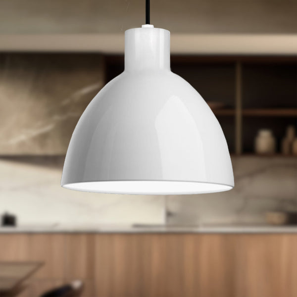 Lunara 12" LED Pendant Light, White